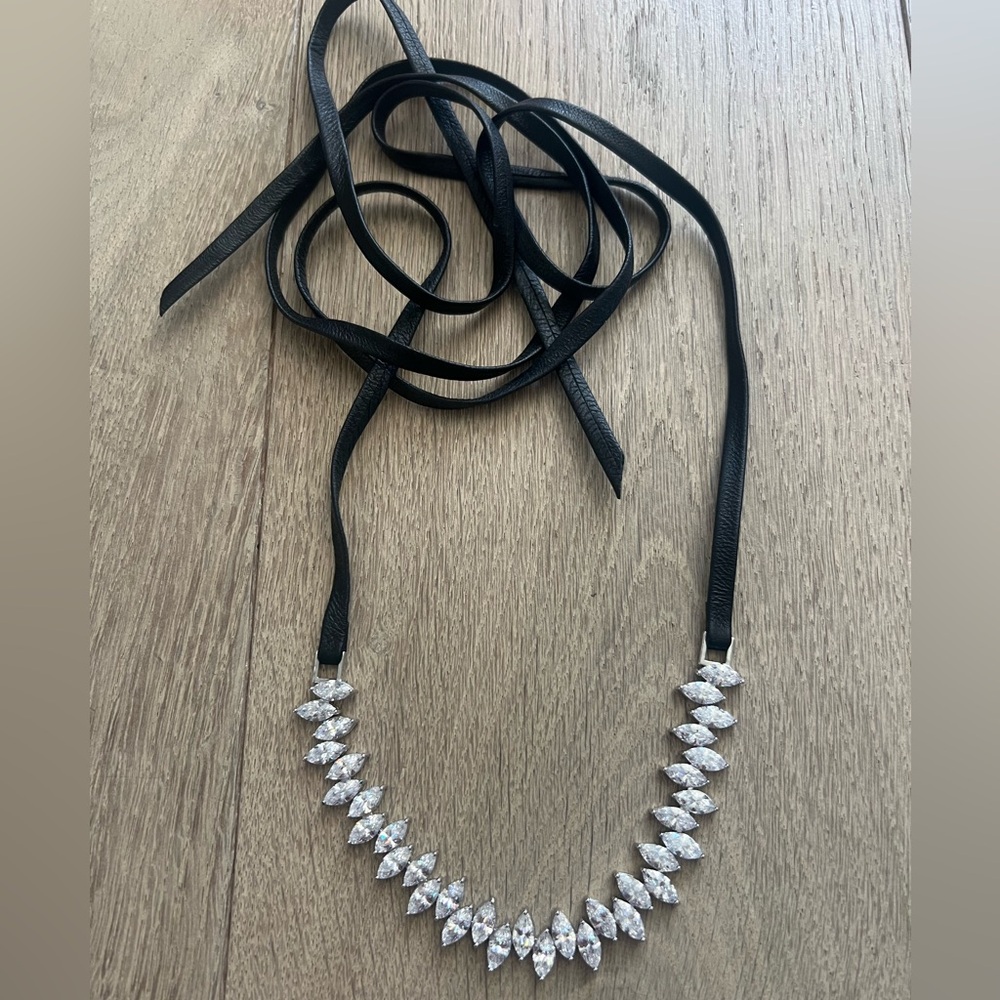 Fallon Monarch Jagged Edge Rhinestone Choker - Picture 5 of 8